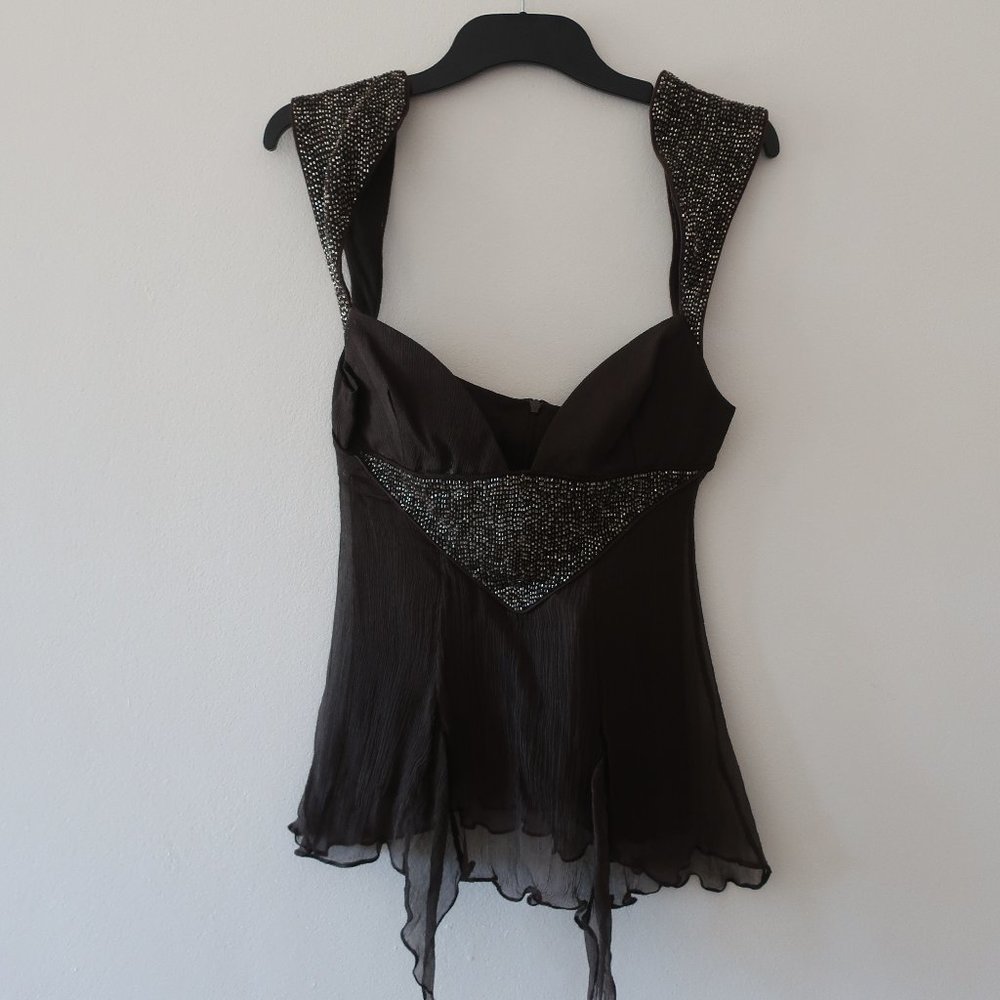 SASS & BIDE 'WHATSOEVER' TOP - 100% SILK - BEADED - NEW WITH TAGS - Picture 6 of 11